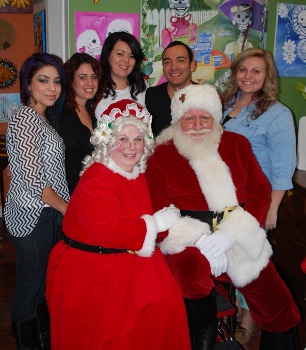 Staff with Santa